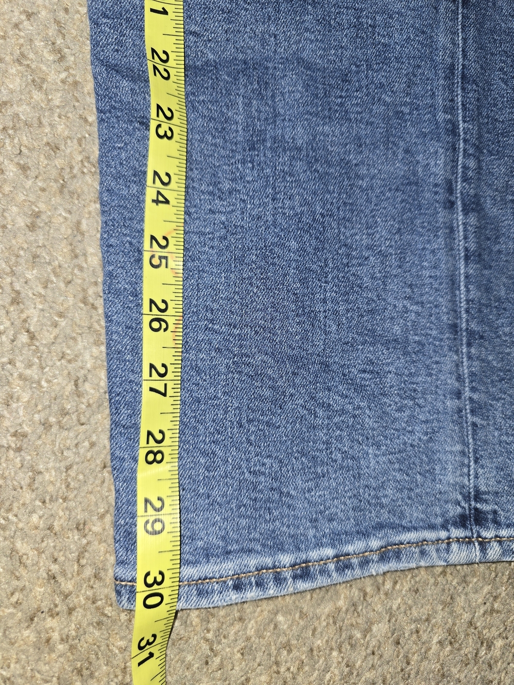 American Eagle High Rise Baggy Straight Blue Cargo Denim Jeans Size 4 - Picture 3 of 7